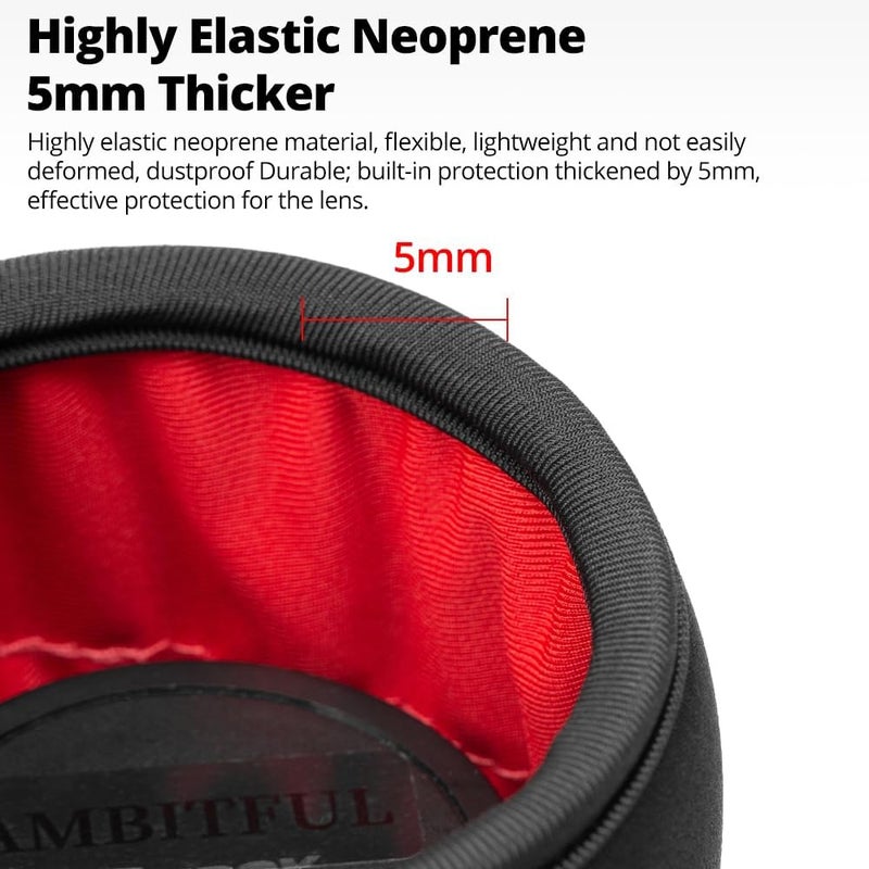 AMBITFUL Lensball Bag, Lens Case, DSLR Camera Lens Pouch Bag, Black, Neoprene, 5.9x3.93in LP-15 - Image 5